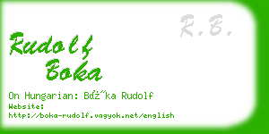 rudolf boka business card